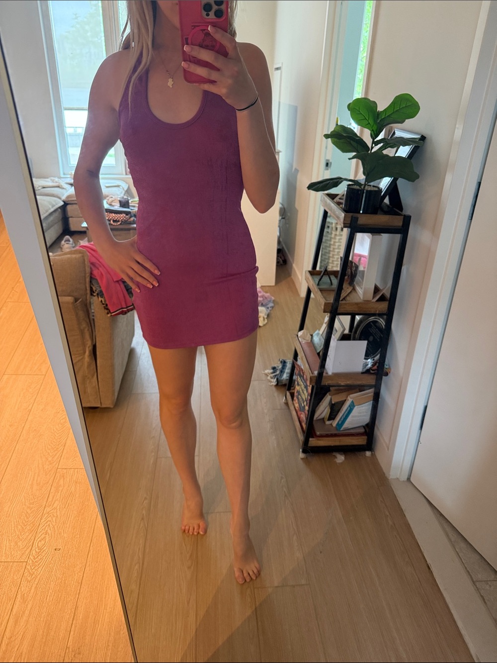 REVOLVE Slim Tank Mini Dress in Purple